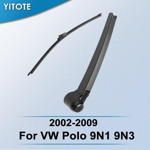 YITOTE Rear Wiper & Arm for VW Polo 9N1 9N3 2002 2003 2004 2005 2006 2007 2008 2009