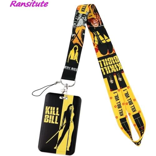 Ransitute R1826 Movie Figure Yellow Neck Strap Lanyard For Keys ID Card Gym Mobile Phone Straps USB Badge Holder Lariat Lanyard
