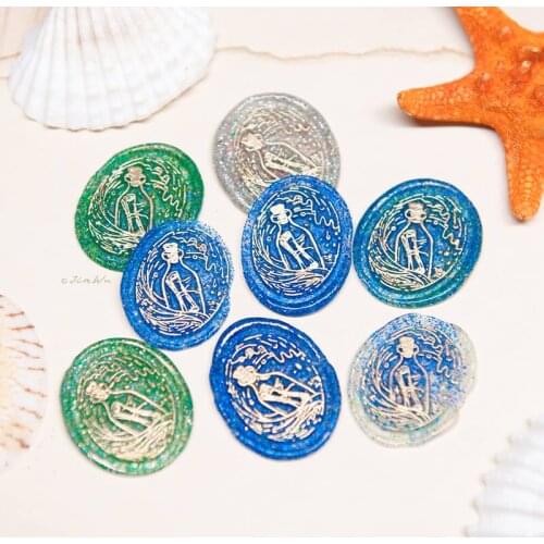 Wishing Drifting Bottle Wax Stamp Oval Fire Paint Seal Wedding Card Sealing Tool Handbook Decoration DIY Sealing Wax Stamp