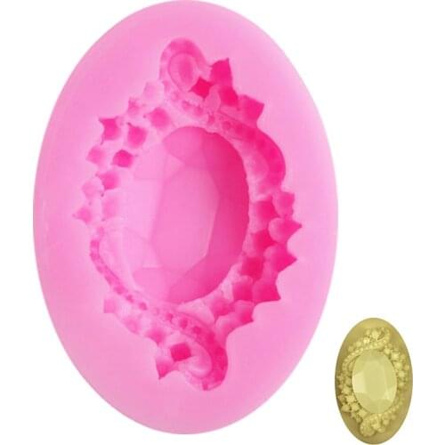 Silicone Fondant Mold Mirror Shape For Party Resin Clay Cake Decorating Tool Candy Chocolate Mould Baking Tools