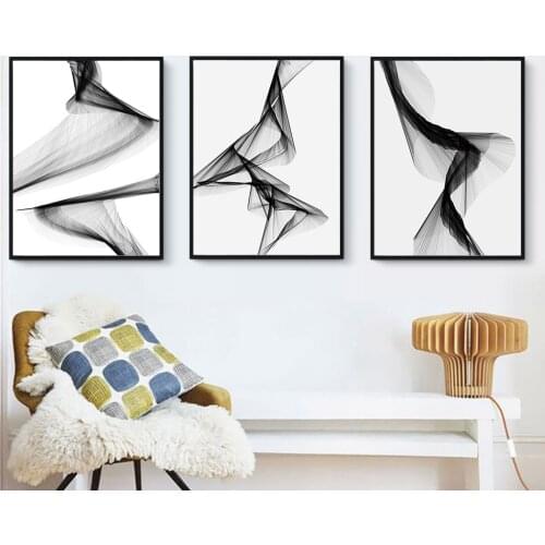 Modern Abstract Painting Black and White Canvas Picture for The Home Frameless Home Room Decor Wall Art Prints Painting