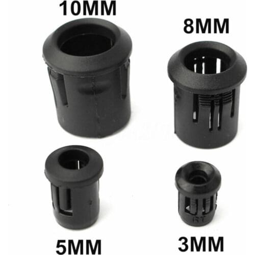LED Lamp holder 3mm 5mm 8mm 10mm LED black Plastic Shell for LED Lamp light diode Pre-wired Holder Black Clip Bezel Socket Mount