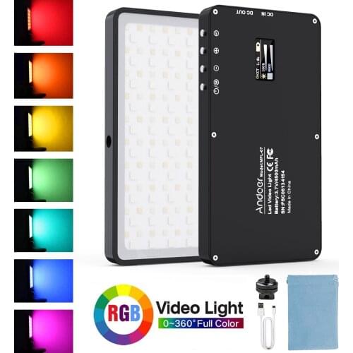 MFL-07 RGB LED Video Light Dimmable Photography Fill Light with OLED Screen 4500mAh Power Bank Function for Selfie Live Stream