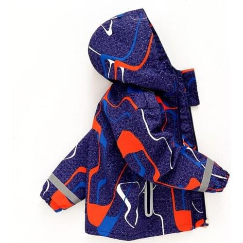 Kids Windbreaker Jacket 2020 Spring/Autumn Kids Polar Fleece Hooded Outerwear Coat For Boys Girls 3-12 T Waterproof Windproof TX082