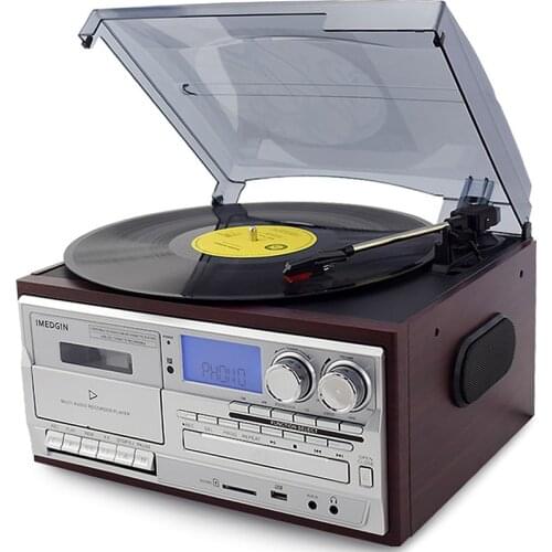 Vinyl record player, modern record player, antique phonograph, Bluetooth audio multi-function radio, tape CD USB