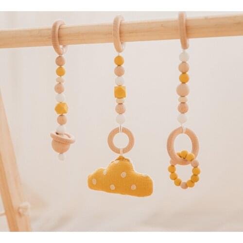 Baby toy 1set /3pcs play gym cloud pendant toy baby rattle toy teething care baby stroller 0-12 months baby rattle toy