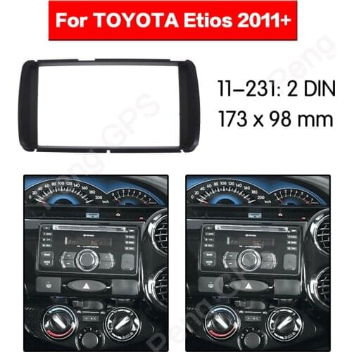2 DIN Car Radio stereo Fitting installation adapter fascia For TOYOTA Etios 2011+ frame Audio