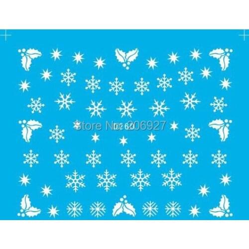 2PCS D260 Snowflake Nail Art Water Decal Nail Water Transfer Sticker