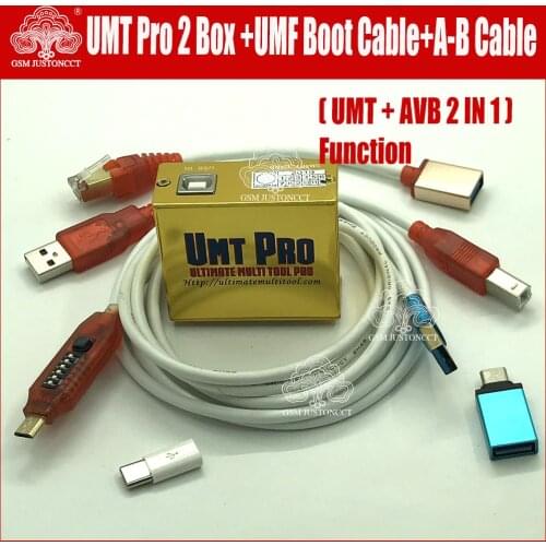 2022 Latest Original UMT Pro 2 Box UMT PRO BOX ( UMT + AVB ) 2 IN 1 + UMF All boot cable