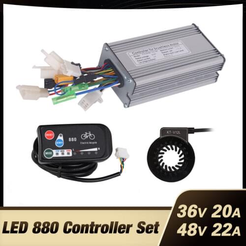 36V 48V 500W Controller LED 880 display Meter PAS Set E-bike Conversion kit Dual Mode Hall Sensor and Hall Sensorless Compatible
