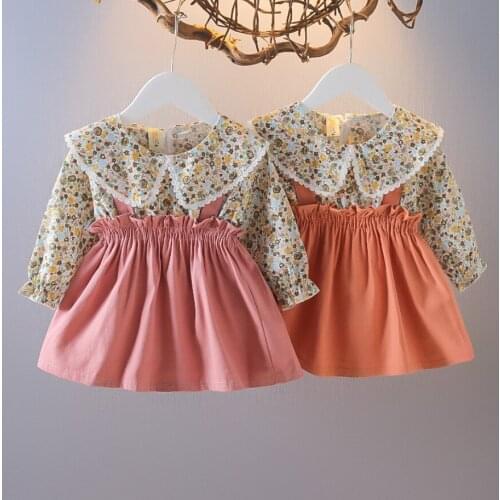 4 pieces/lot) 2021 New Arrival Girls Fall Dress 070704