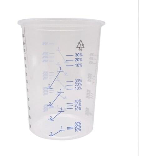 50Pcs Disposable Clear Graduated Plastic Mixing Cups for Paint UV Resin Epoxy X4YA