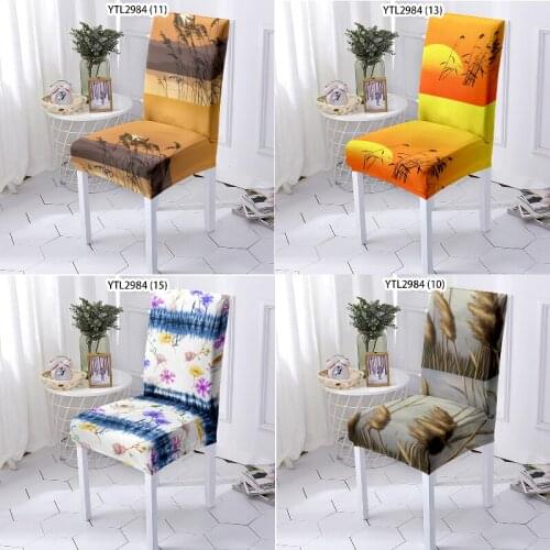 Abstract flowers and sunset wedding chair covers pink chair recliner chair cover chair cover dinning chair cover office chairs