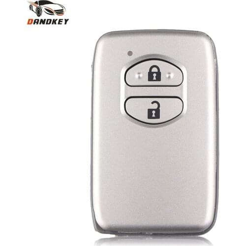 Dandkey 2 Button Remote Car Key Case Shell For Toyota Prius Land Cruiser Highlander Avalon Prado 2010-2015 Without Insert Blade
