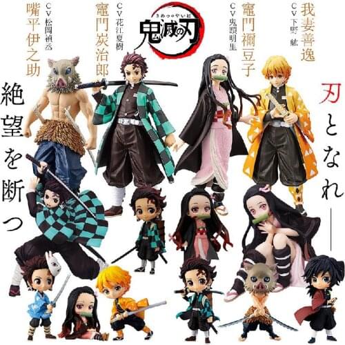 Premium Chokonose Figure Demon Slayer Anime Figure Kamado Tanjirou/Agatsuma Zenitsu Action Figure Kimetsu no Yaiba Figurine Toys