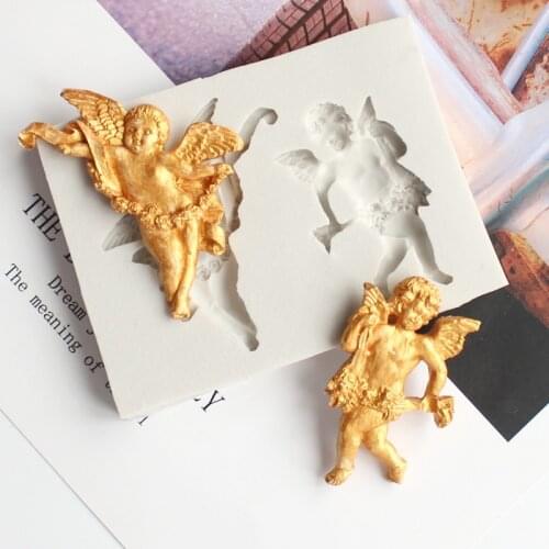 Angel Boy Mould Fondant Cupcake Molds Silicone Mold Sugar Candy Chocolate Gumpaste Mould Cake Decorating Tools F103