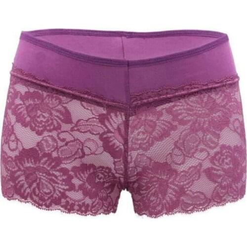 LOOK FOR YOUR WONDERFUL NIGHTS WITH ITS STUNNING COLORELEGANT LINGERIE Luxurious Lacy Combed Cotton Womens Boxer FREE SHIPPING