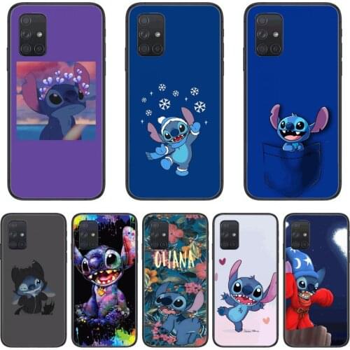 Stitch Phone Case Hull For Samsung Galaxy A 50 51 20 71 70 40 30 10 E 4G 5G S Black Shell Art Cell Cover