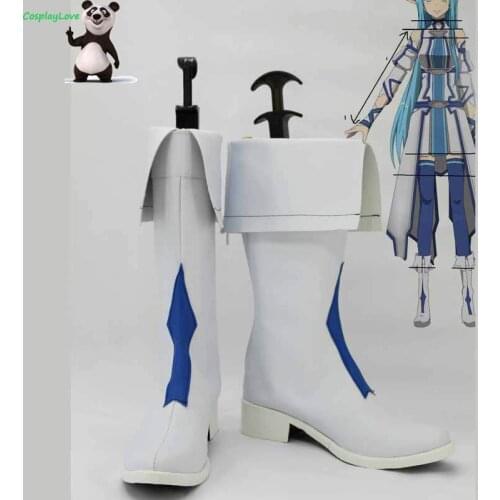 Sword Art Online Excalibur Asuna White Shoes Cosplay Boots