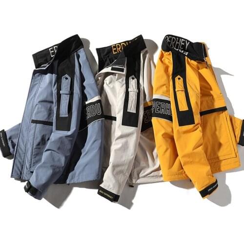 2021 new casual letter embroidery fashion brand loose coat camouflage mens jacket