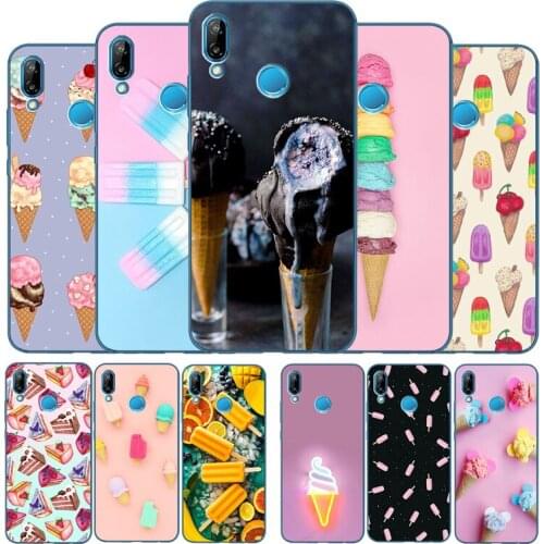 Cream ice cream cake Soft Silicone Phone Case For Huawei P9 P10 P20 P30 P40 LITE P20 P30 P40 PRO P smart Y6 Y7 Y9 Prime nova 3i