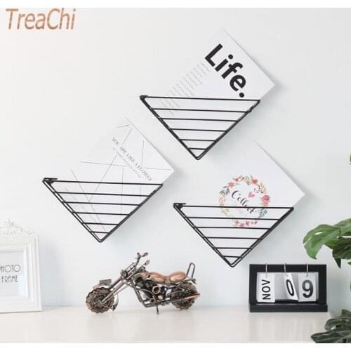 Wall Hangs Type Buy Thing To Wear Iron Art Triangle Bookshelf Aureate Show Shelf Sitting Room Wall Adornment Housewares