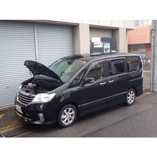 For 2010-2016 Nissan SERENA C26 Mini Van Front Hood Bonnet Gas Struts Lift Support Shock Damper Carbon Fiber