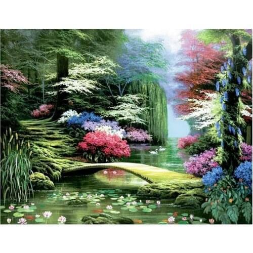 Full drill diamond painting Embroidery Fantasy scenery Cross Stitch Diamond Embroidery Home Decor rhinestones Scenic lake