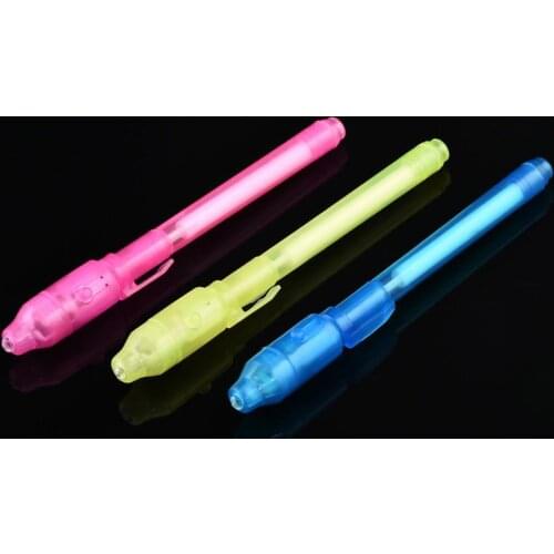 3Pcs Invisible Ink Pens with UV Light Secret Message Pen Invisible Ink Pen Invisible Drawing Writing Pen Kids Party Favors Gift
