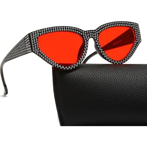 Cat Eye Sunglasses Sexy Vintage Men Women Famous Brand Designer Fashion Diamonds Sun Glases UV400 Sunglass Retro Male Female