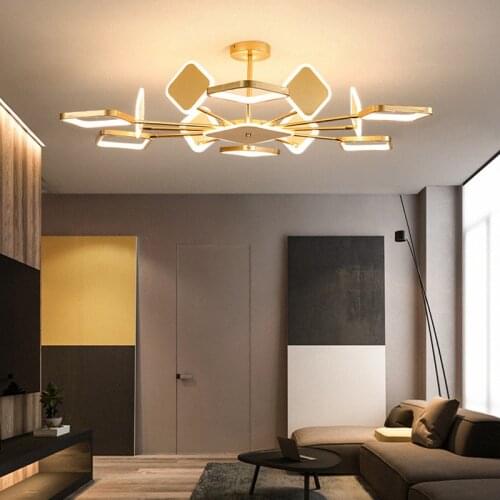 Modern Led Variety Square Chandelier Lighting For Living Dining Room Bedroom Kitchen Hanging lamp Dimmable Ceiling Lamps Fixture