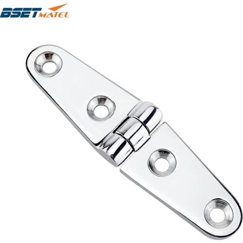 SS 316 marine grade 26*102mm cast Boat Caravan RV Deck Hinge Cupboard Cabinet Drawer Door Strap Butt Hinge Furniture Hardware