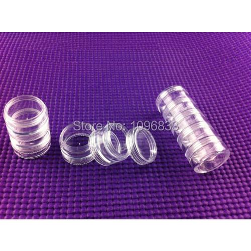 5G Conjoined Jar 5PCS in One Unit, 5G Plastic Stackable Jars, Overlapped Jar, Collecting Storage Box, Nail Art Box, 20 Units/Lot