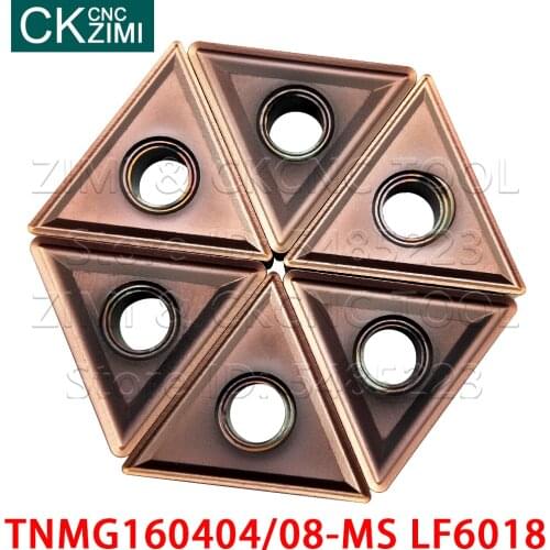 TNMG160404-MS LF6018 TNMG160408-MS LF6018 Carbide Inserts External Turning Tools CNC Metal Lathe Tools TNMG For Stainless Steel