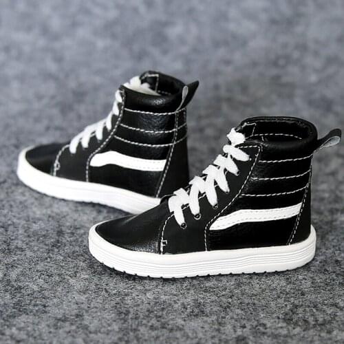 1Pair 1/3 1/4 BJD Doll Shoes Black Casual Shoes For BJD Doll