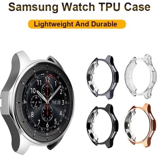 Shockproof TPU case is suitable for Samsung Galaxy watch 3,41mm 45mm TPU electroplating protection device 46mm 42mm for gear S3