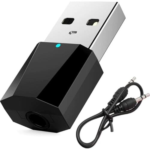 USB Wireless Bluetooth 3.5mm Audio Stereo Receiver for Car AUX Speaker Headphone