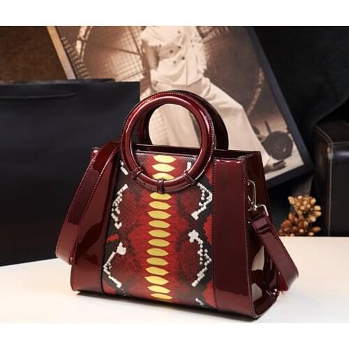 Cowhide Leather Women handbag 2020 new fashion female Serpentine Circle portable tote bag ladies shoulder messenger bags Luxury
