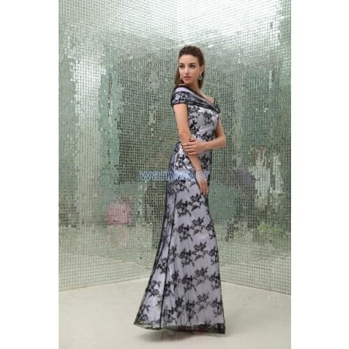 Free shipping woman dresses 2020 floor length long new design hot sale vestidos formales black lace Mother of the Bride Dresses