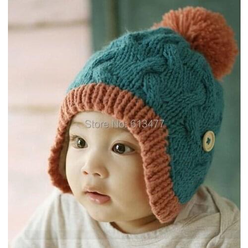 Winter Keep warm knitted hats for boy/girl/kits hats set,scarves, bug/bee infants caps beanine for chilld 1pcs/lot MC01