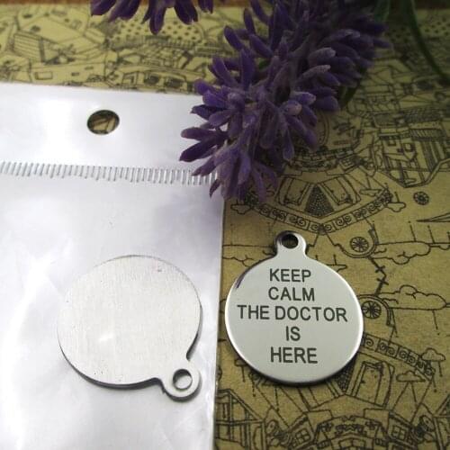 20pcs--"Keep Calm The Doctor Is Here"stainless steel charms more style for choosing DIY Charms pendants for necklace