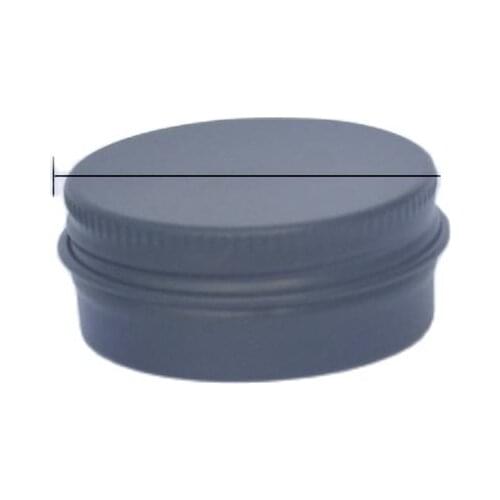 15g matte black aluminum jar pot tin bottle container lip gel balm eye cream moisturizer eye shadow art nail skin care packing