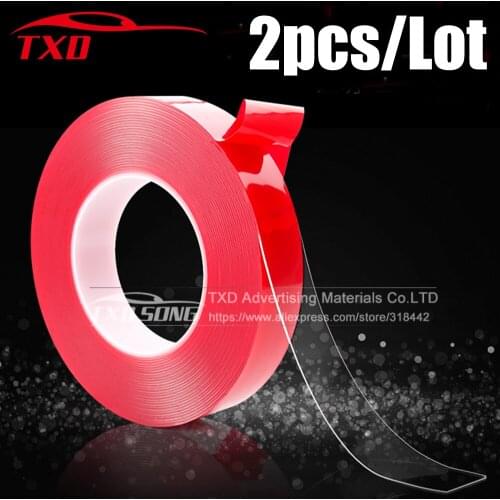 2PCS/LOT Premium Super Strong Double-sided Transparent Clear Acrylic Foam Adhesive VHB Tape Multi-role Tape (6mm-30mm) 3 Meters