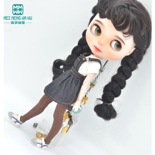New Blyth Azone OB23 OB24 Toys Doll clothes accessories Fashion denim skirt, leggings, striped T-shirt