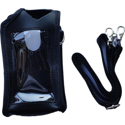 1PCS/Lot Two Way Radio Leather Case Carry Case Walkie Talkie Bag for Wouxun KG-UV6D KG-UVD1 KG-689 KG-UVD1P free shipping