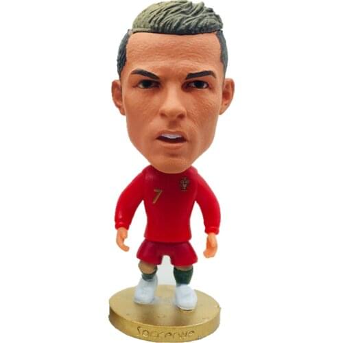 2.55" 6.5cm Height Soccer Star Doll Portugal C. Ronaldo Figures Red