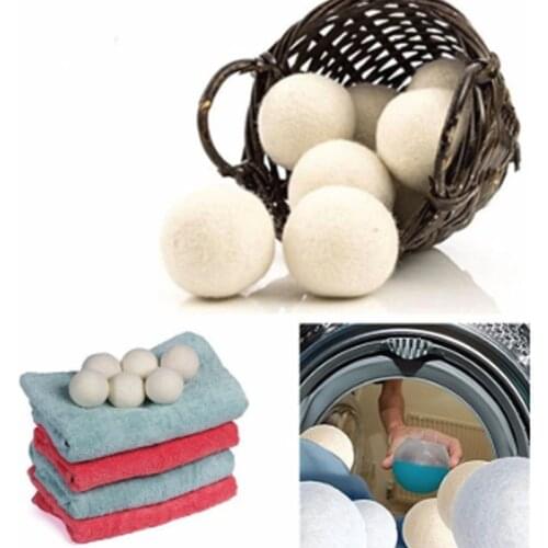 Laundry White Wool Ball Can be Reused Moisture-Absorbing Wool Drying Ball Used for Washing Fabrics Clothes Soft Laundry Ball