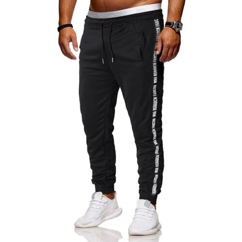 Outdoor 2020 Spring Autumn jogging Running GYM striped elastic waist Mens Joggers Sweatpants for Men Cotton Casual Jogger Pants