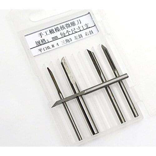 5 Pcs/set 0.8-4mm Wood Carving Knife Tool Set High Speed Steel Miniature Carving Hand Tools for Carving Enthusiasts