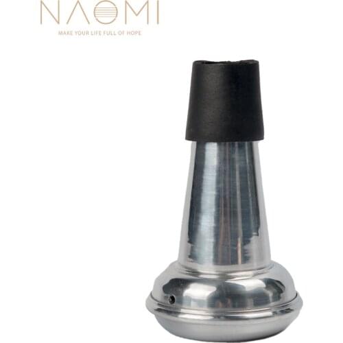 NAOMI Trumpet Mute Lightweight Aluminum Mute Straight Practice Trumpet Mute For Trumpet Woodwind Instrument Parts Accessories